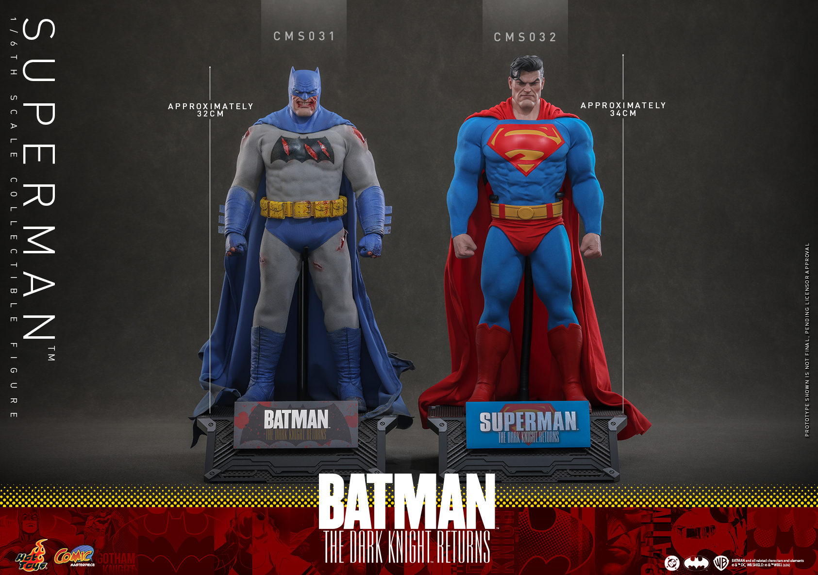 Discount Bundle! Hot Toys Batman + Superman CMS032 CMS031 The Dark Knight Returns 1/6 Scale Figure