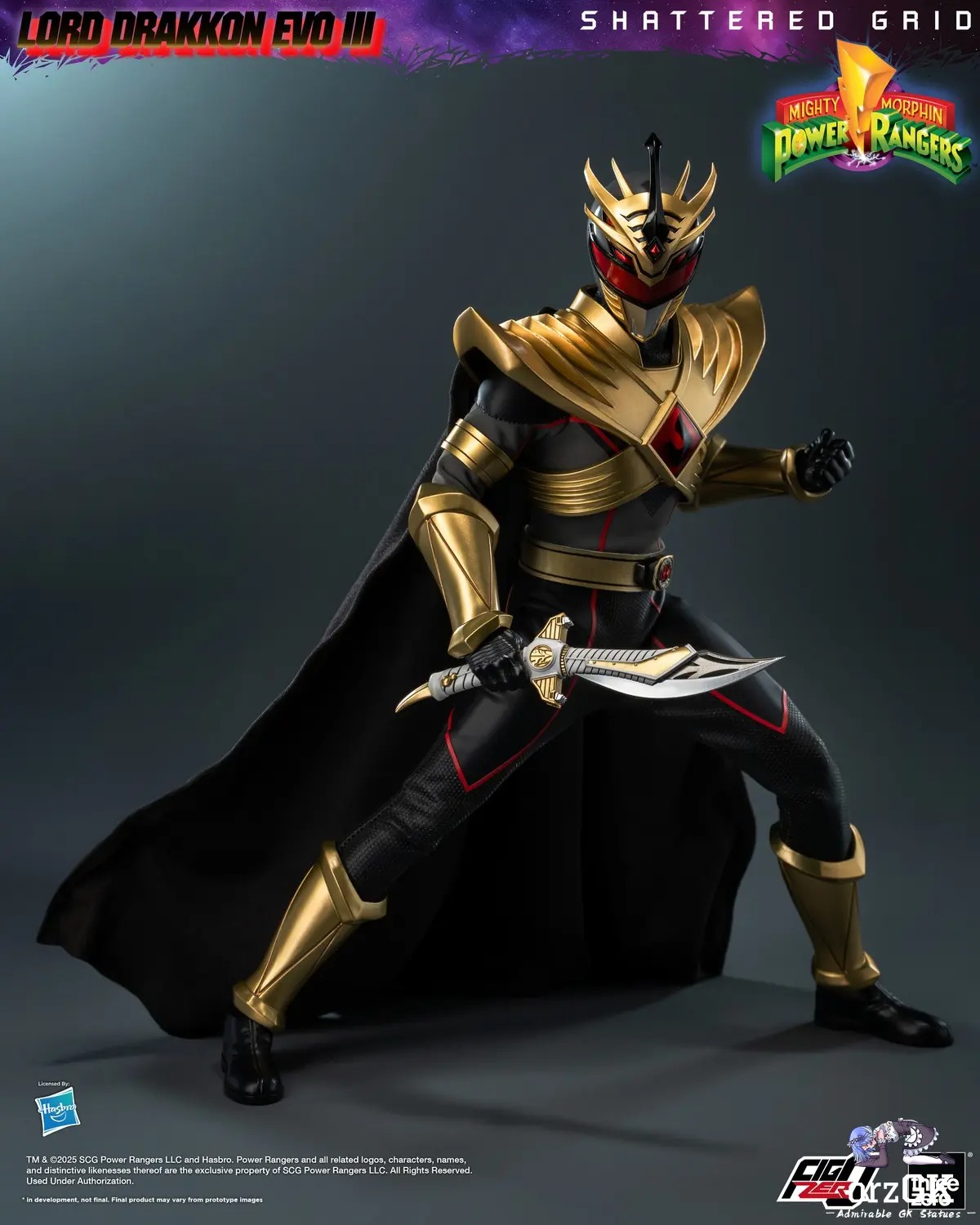 Pre order! Threezero Lord Drakkon Evo III 3Z10260W0 Mighty Morphin Power Rangers: Shattered Grid FigZero 1/6 