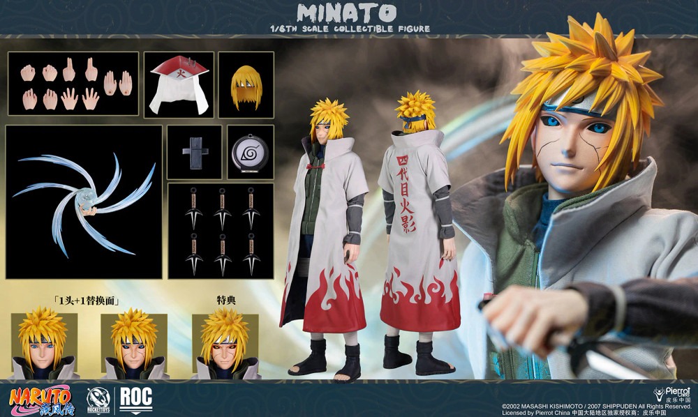 Pre order! ROCKET TOYS ROC-015 Minato Namikaze Fourth Hokage Ver. Naruto Shippūden 1/6 action figure