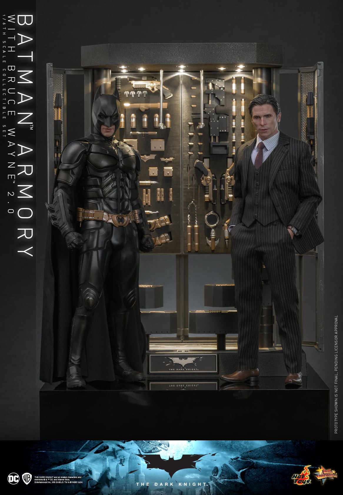In stock! Hot Toys MMS750 Batman The Dark Knight 1/6th scale Batman Armory with Bruce Wayne 2.0