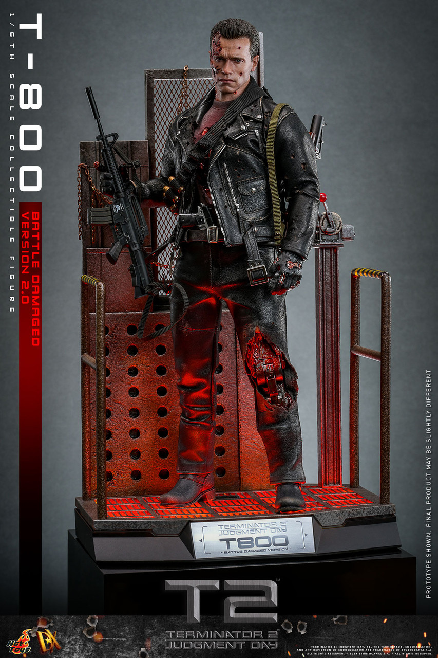 In stock! Hot Toys DX46 1/6 Terminator 2 Judgment Day T-800 Battle Damaged 2.0