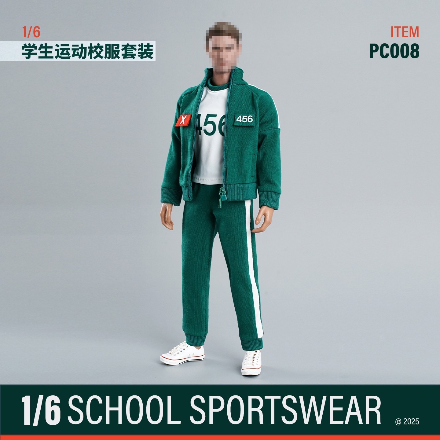 In Stock! Squid Game ZYTOYS PC008 1/6 Men's Sportswear School Uniform Clothes For 12'' Figure Body