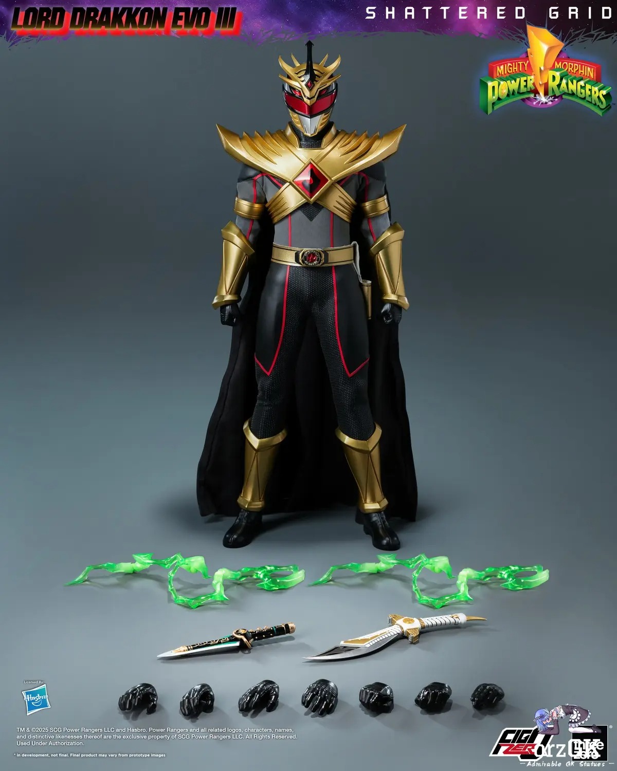 Pre order! Threezero Lord Drakkon Evo III 3Z10260W0 Mighty Morphin Power Rangers: Shattered Grid FigZero 1/6 