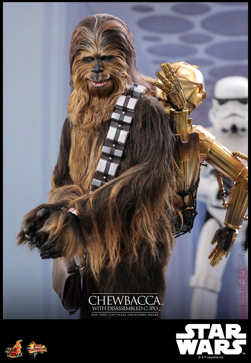In stock! Hot Toys MMS766 Chewbacca with Disassmbled C-3PO 1/6 Star Wars figure