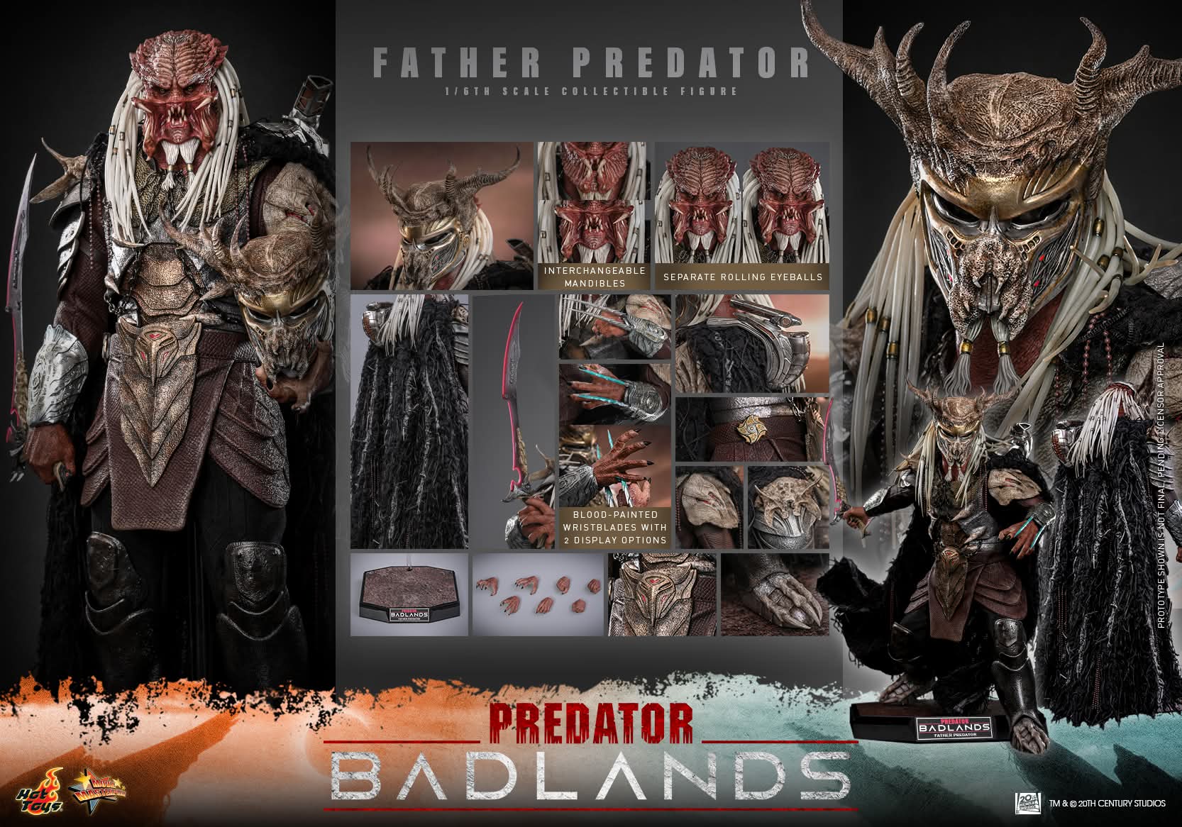 Pre order! Hot Toys MMS863 Predator: Badlands: Father Predator / Njohrr 1/6 scale Collectible Figure