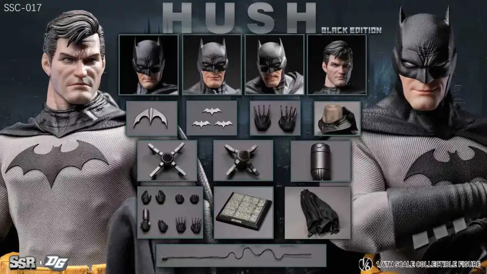 Pre order! SSR X DGtoys SSC017 HUSH Batman 2.0​ 1/6 figure