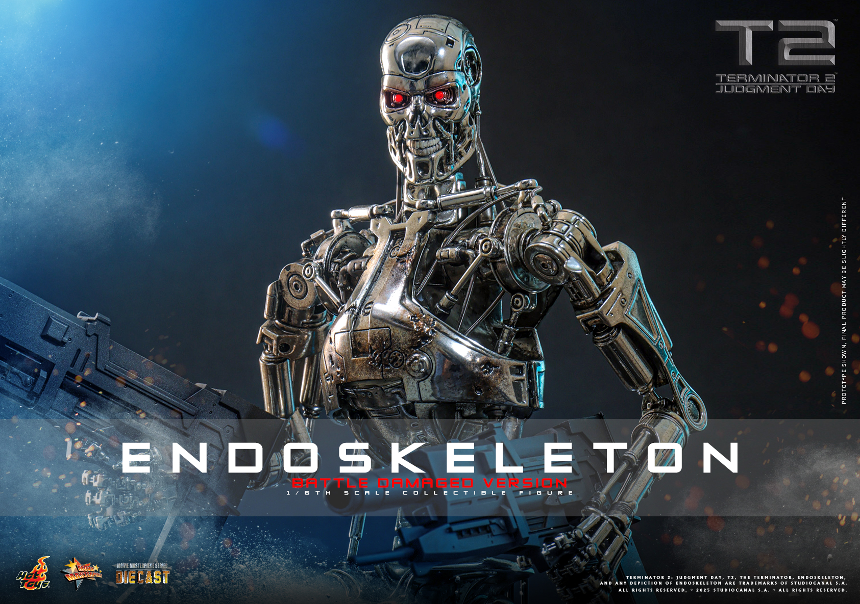 Pre order! Hot toys MMS840D77 Endoskeleton (Battle Damaged Version) Diecast Terminator 2: Judgment Day Collectibles 1/6 Scale Action Figure