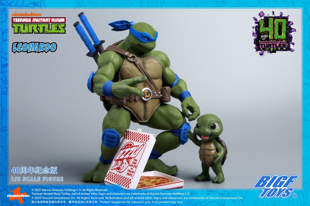 Pre order! BIGFTOYS TNMT 1/6 LEONARDO Figure 40th Anniversary Edition BIGF-001