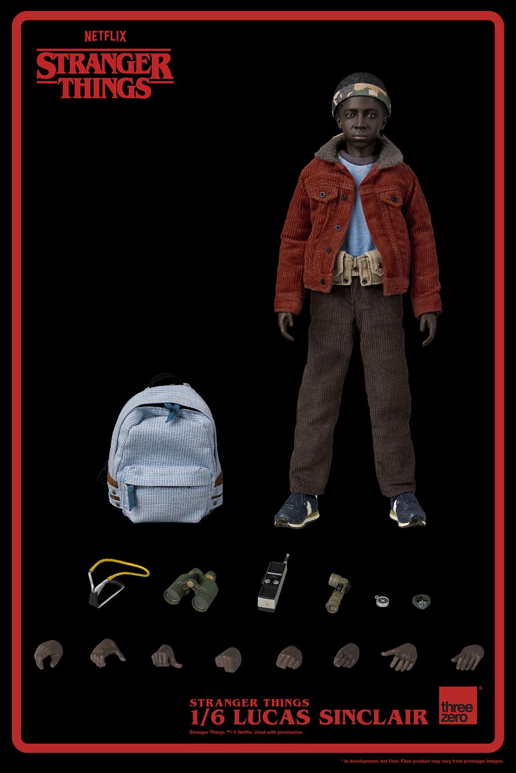 In stock! Threezero Stranger Things Lucas Sinclair 1/6 Scale Figure