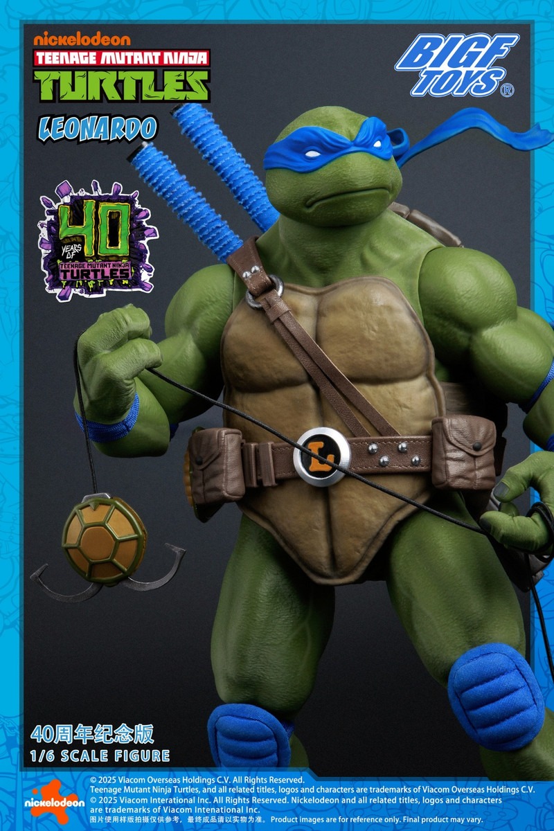 Pre order! BIGFTOYS TNMT 1/6 LEONARDO Figure 40th Anniversary Edition BIGF-001