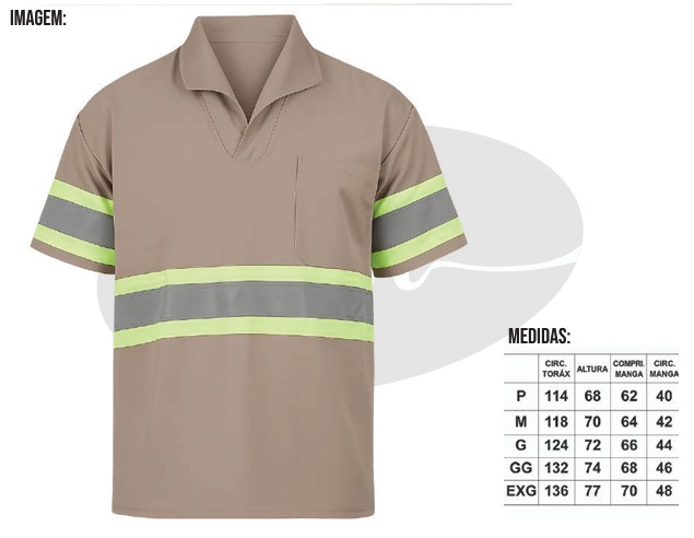 CAMISA EM BRIM COM FAIXAS REFLETIVAS