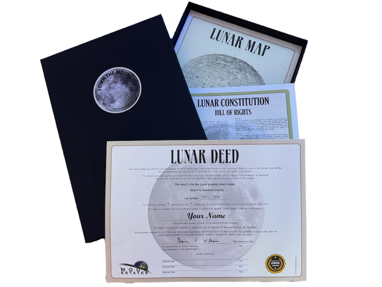 Land on the Moon with gift box
