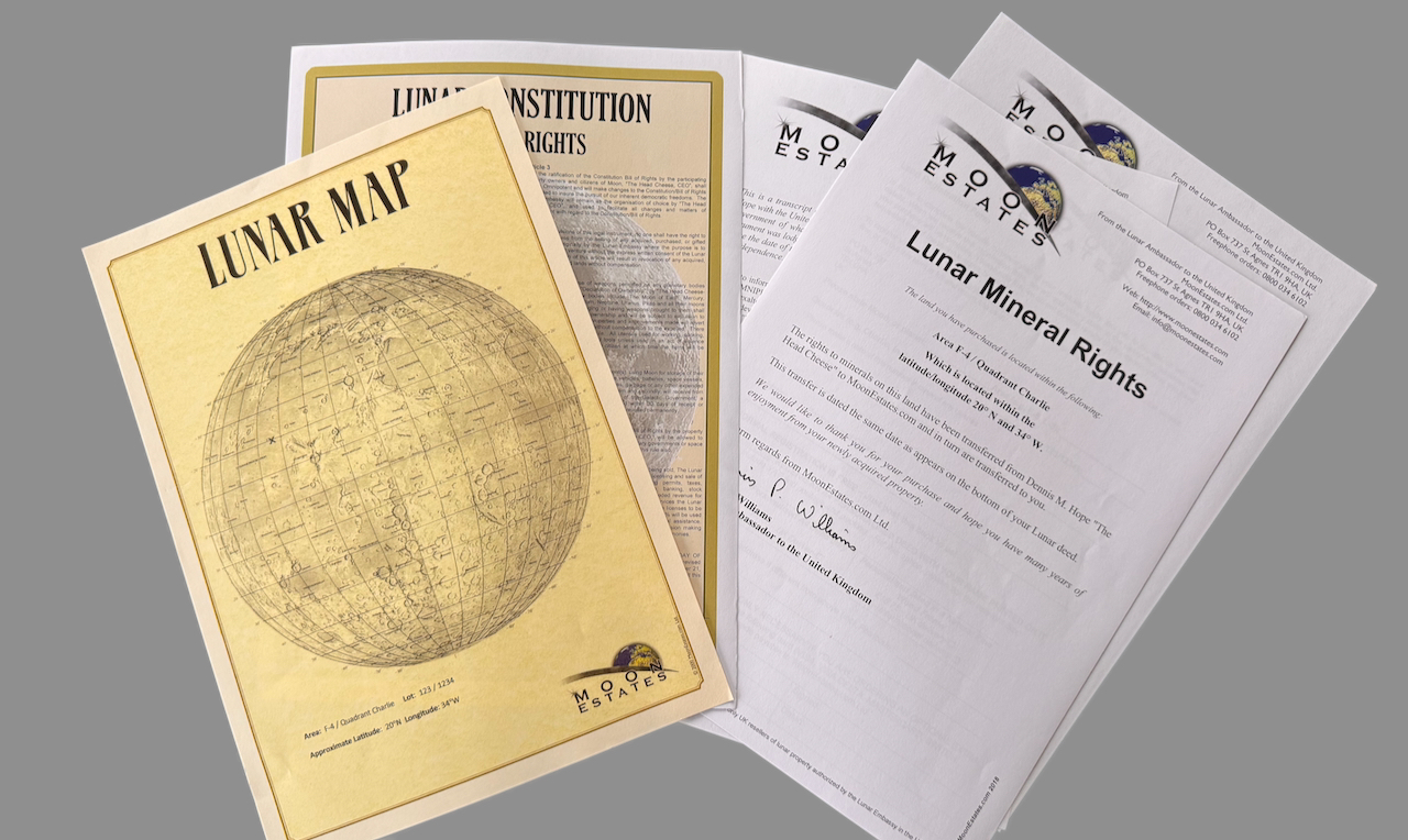 Land on the Moon with gift box