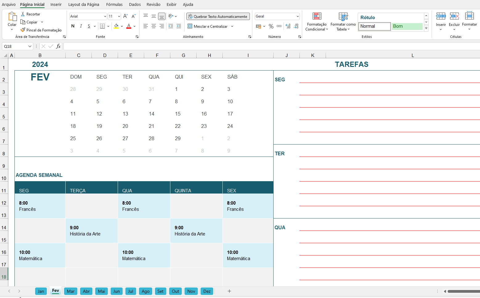 Calendário do Aluno