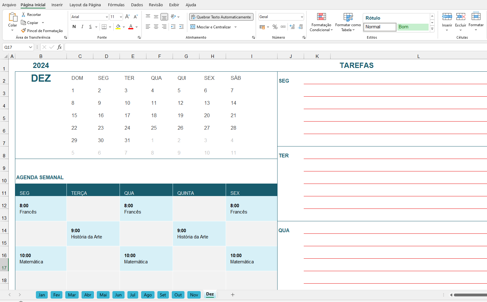 Calendário do Aluno
