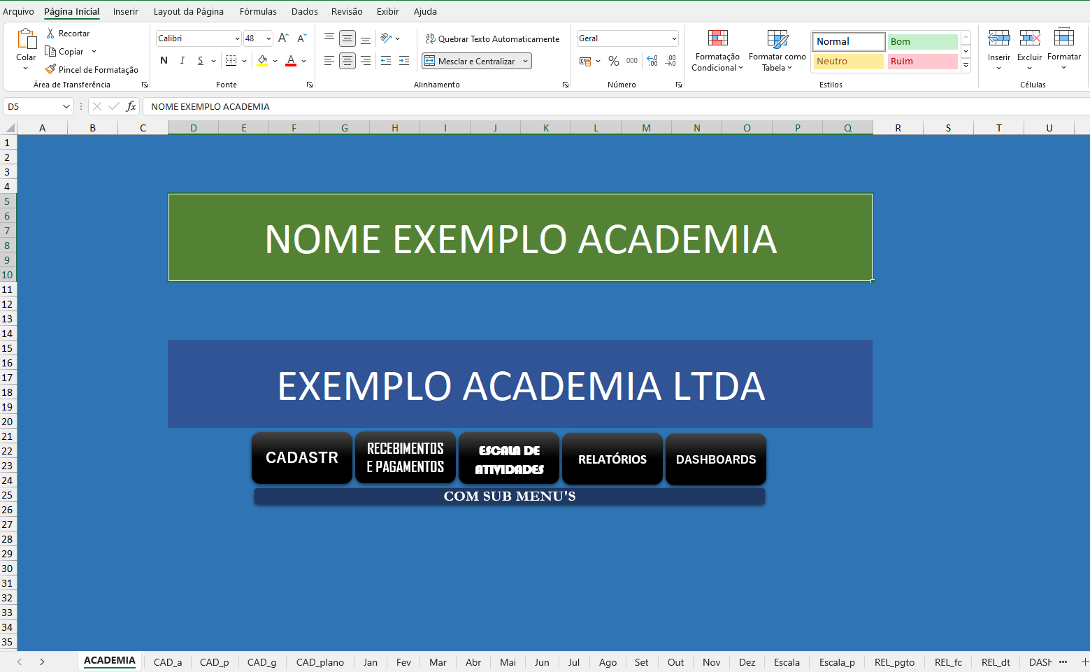 Controle de Academia