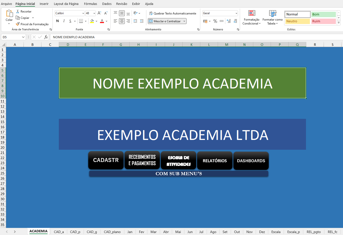 Controle de Academia 2