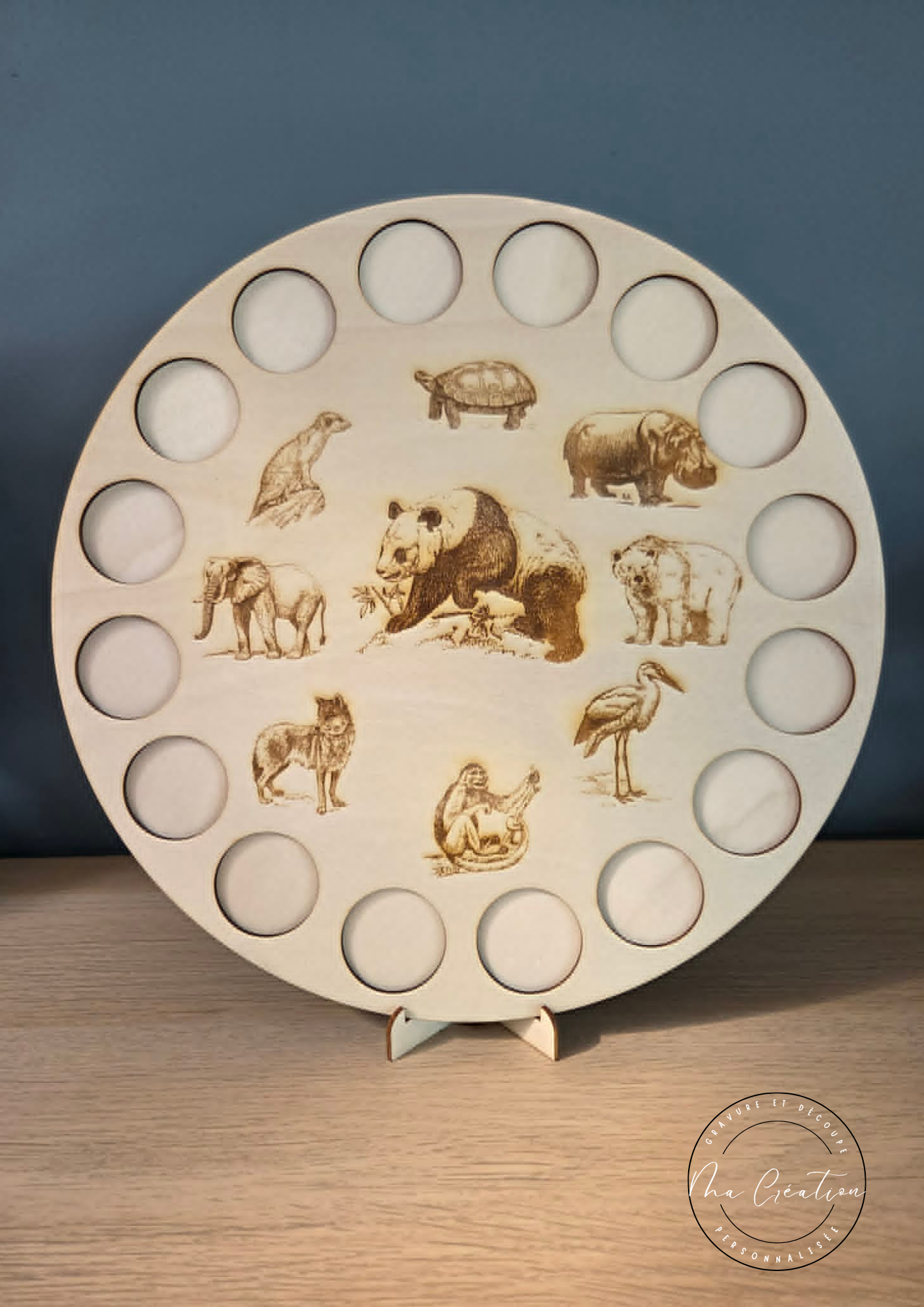Panneau en bois pour pièces de collection