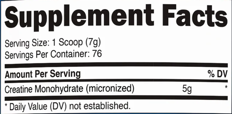 Creatina Monohidratada Micronizada Sabor Blue Raspberry 5gr 71 Servings Nutricost