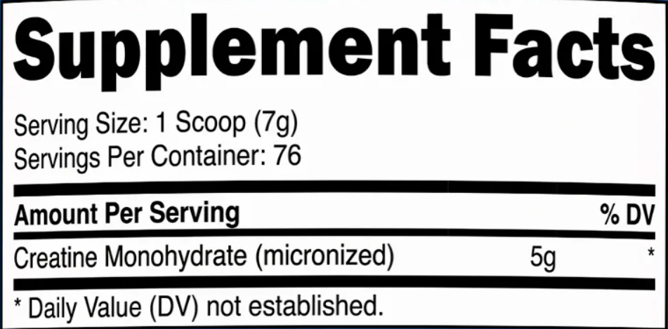 Creatina Monohidratada Micronizada Sabor Fruit Punch 5gr 76 Servings Nutricost