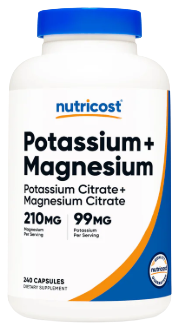 Citrato de Potasio (99mg) y Citrato de Magnesio (210mg) 240 Tabletas/120 Servicios Nutricost