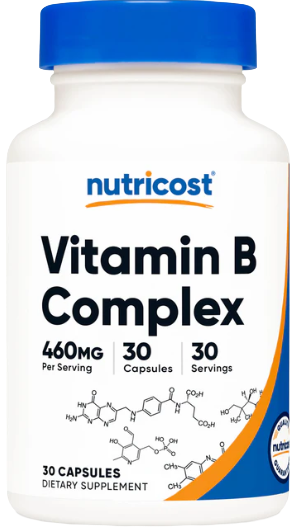 Complejo de Vitamina B 460mg 30 Cápsulas Nutricost
