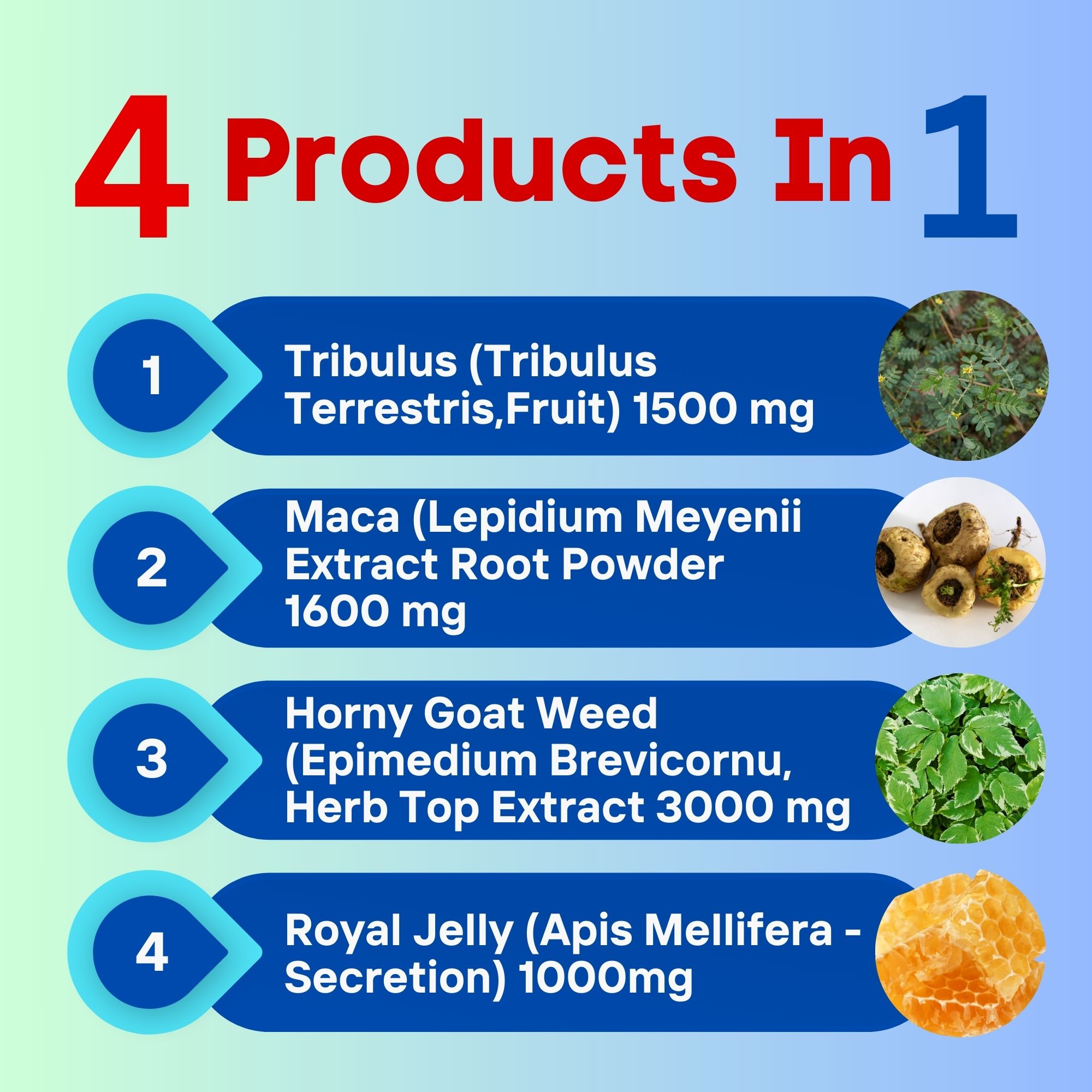 Fertiox Ultimate Vitality Blend (Maca, Tribulus, Horny Goat Weed, Royal Jelly), Powder