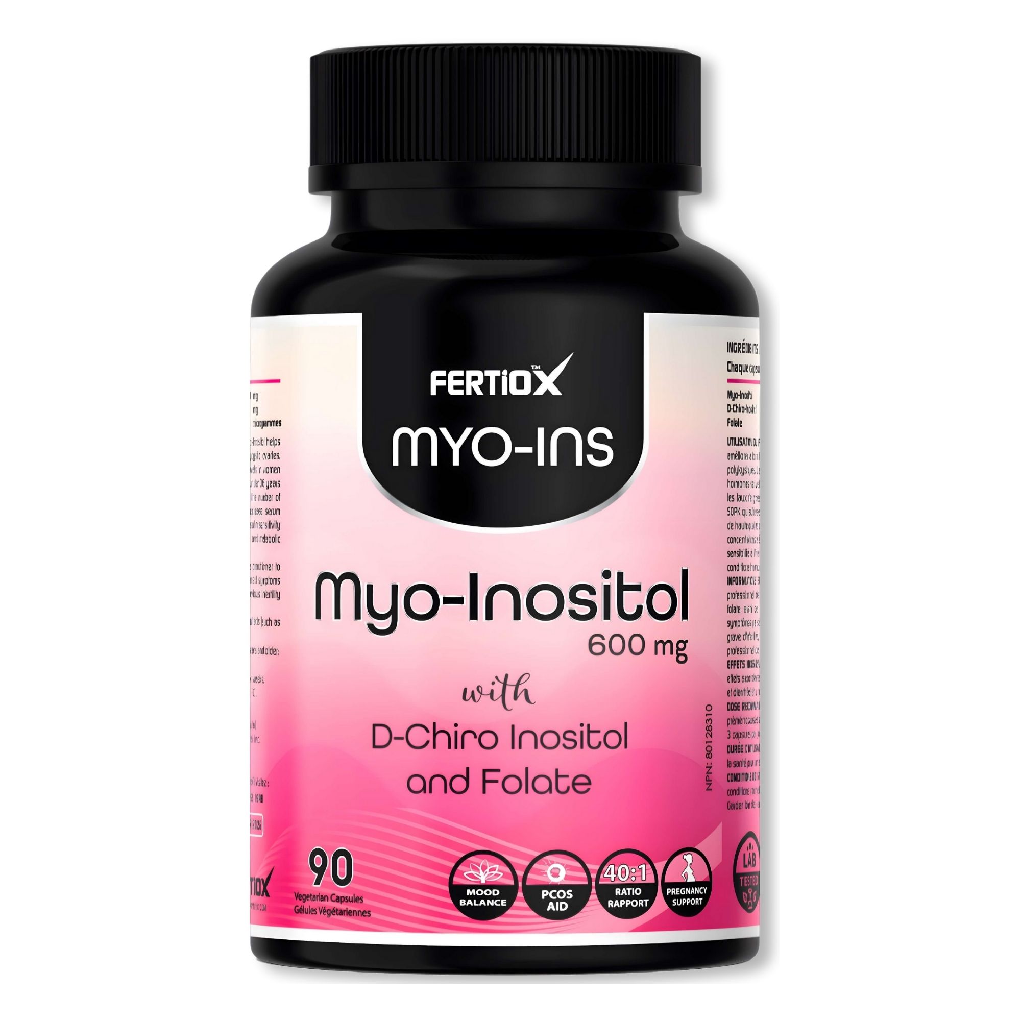 Fertiox Myo Ins Myo-Inositol & D-Chiro Inositol with Folic Acid - Capsules