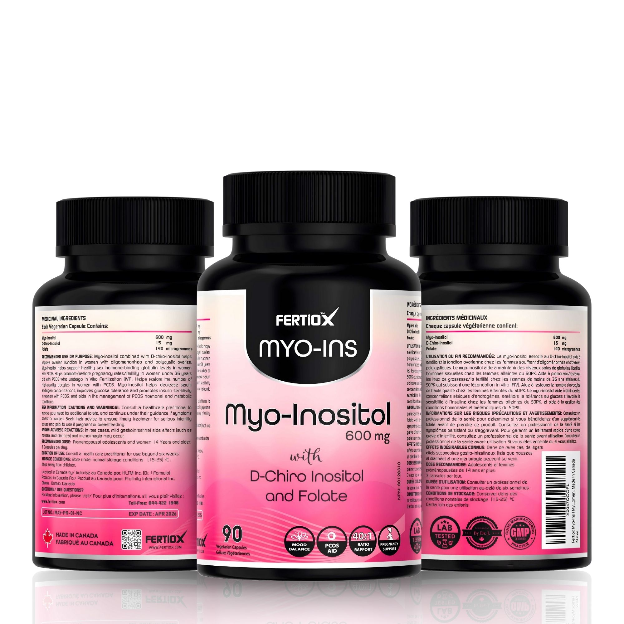 Fertiox Myo Ins Myo-Inositol & D-Chiro Inositol with Folic Acid - Capsules