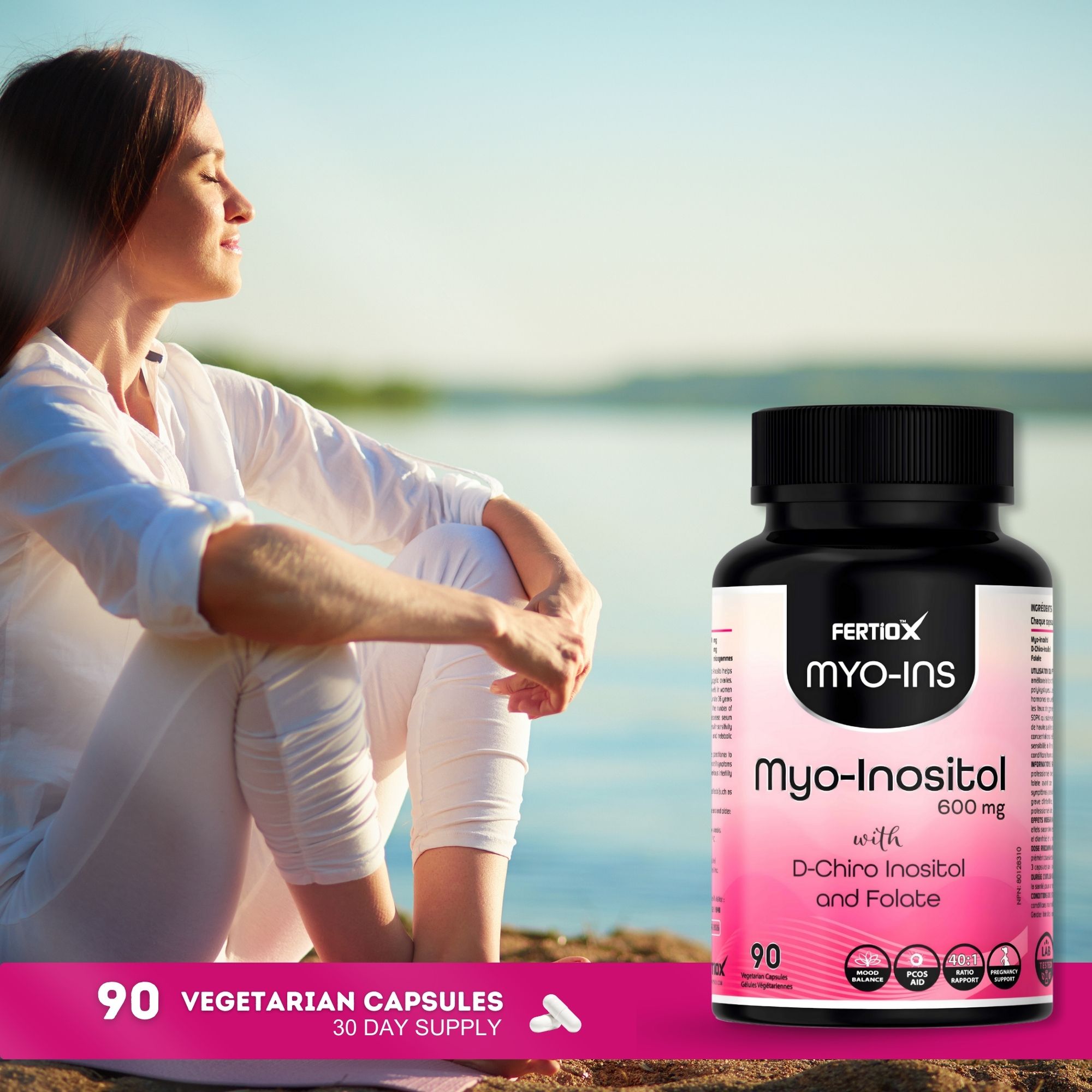 Fertiox Myo Ins Myo-Inositol & D-Chiro Inositol with Folic Acid - Capsules
