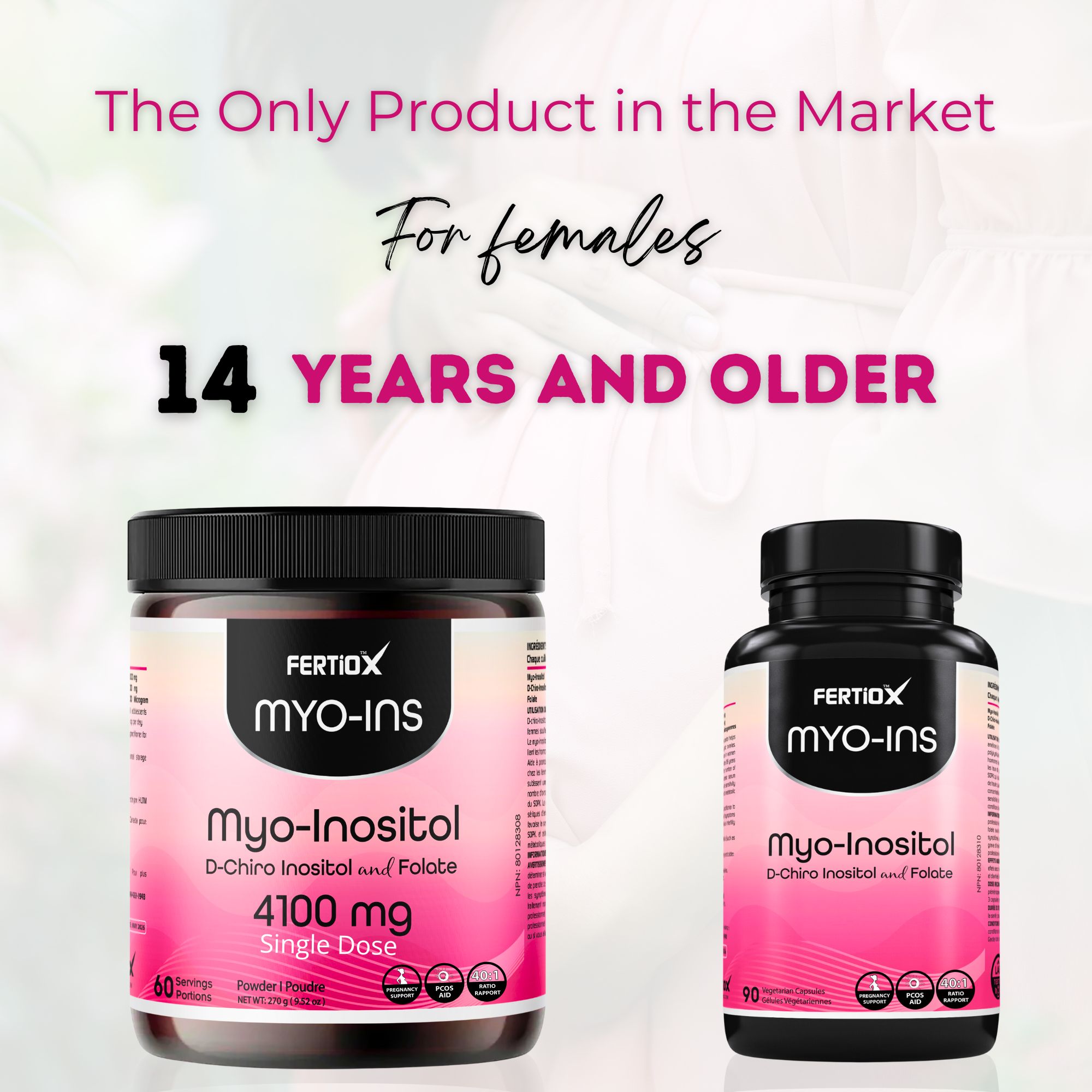 Fertiox Myo Ins Myo-Inositol & D-Chiro Inositol with Folic Acid - Powder - 4100 mg