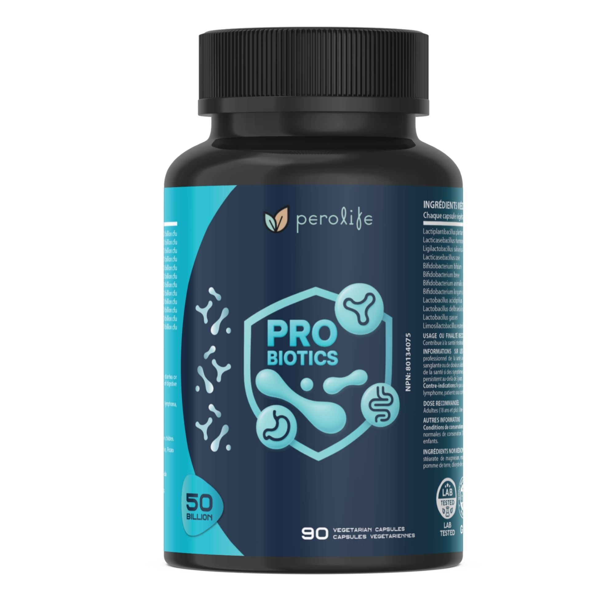 Perolife Adults Probiotics 50 Billion , 12 Strains , 90 Capsules