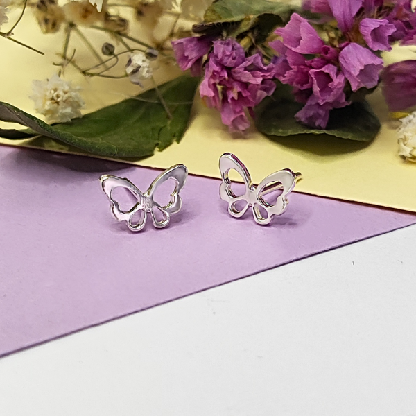 Aretes de mariposa pequeños 