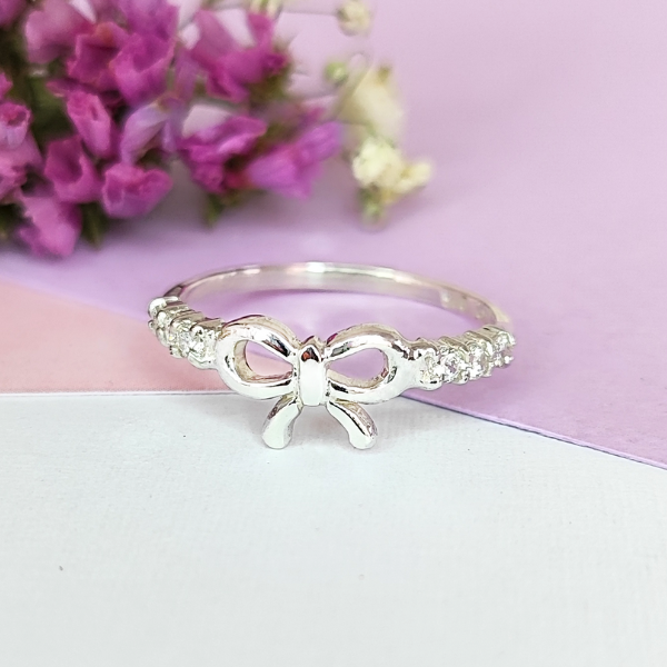 Anillo de lazo de plata 925