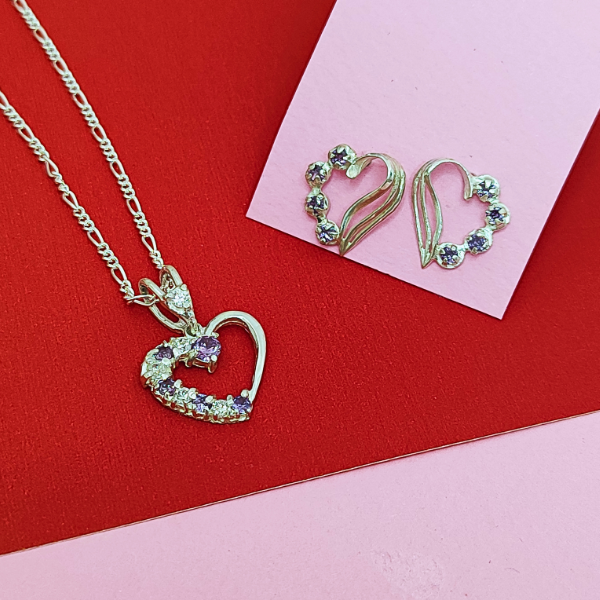 Conjunto de joyería corazón