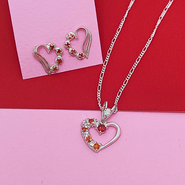 Conjunto de joyería corazón