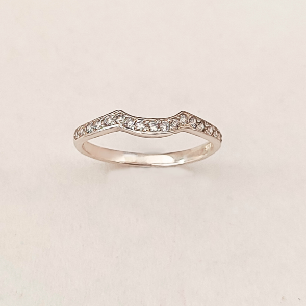 Anillo de plata 925 con circonias pequeñas