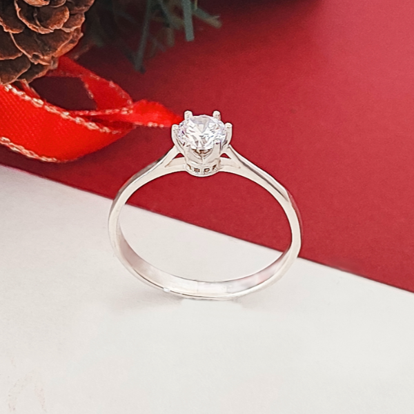 Anillo de compromiso de plata 925