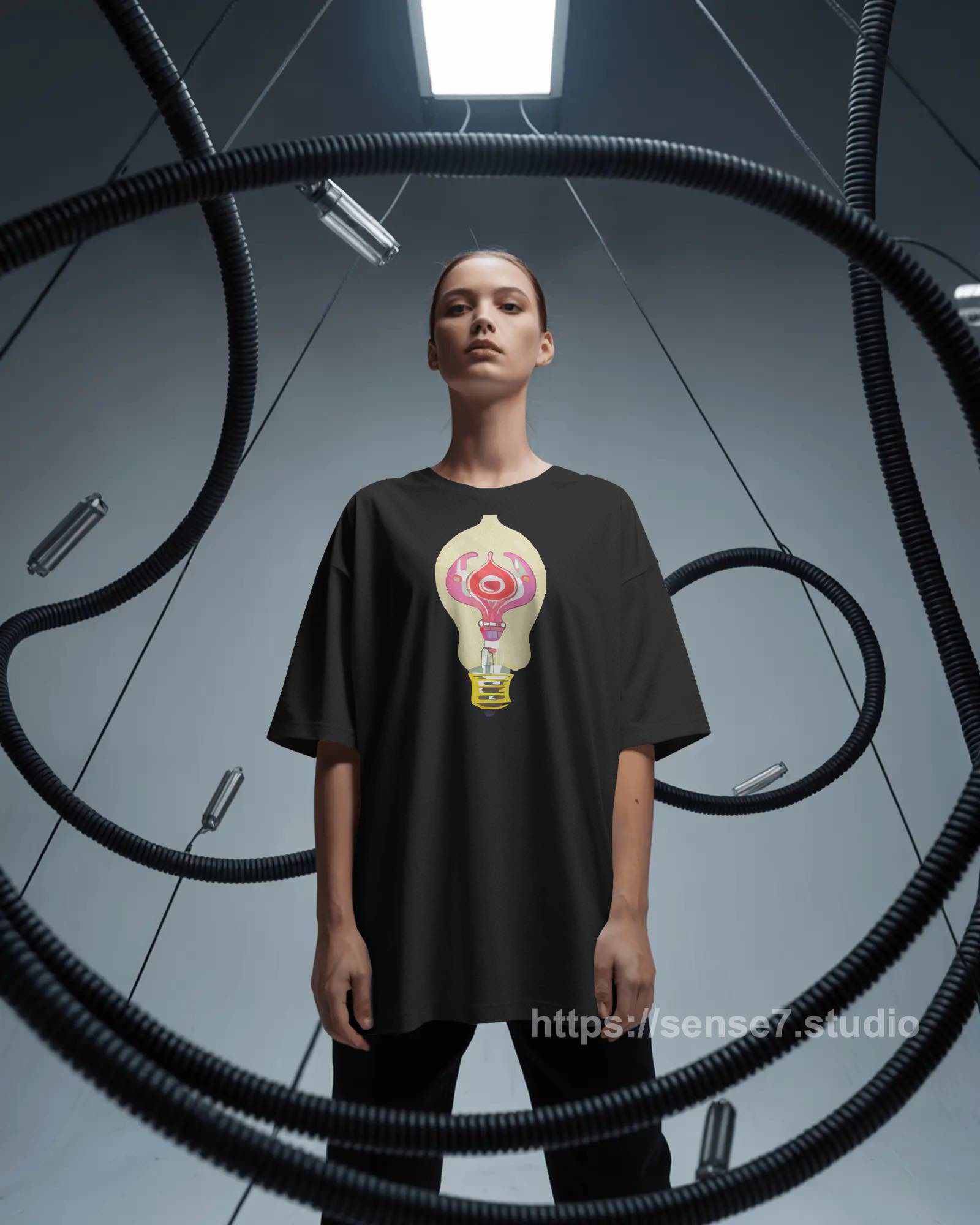 Creative Bulb Graphic T-Shirt