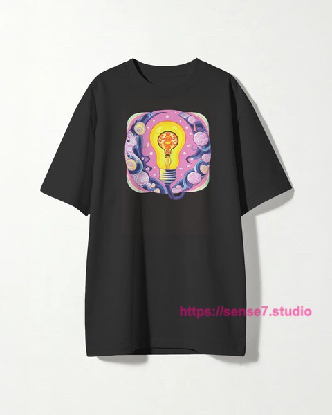 Creative Lightbulb Graphic T-Shirt