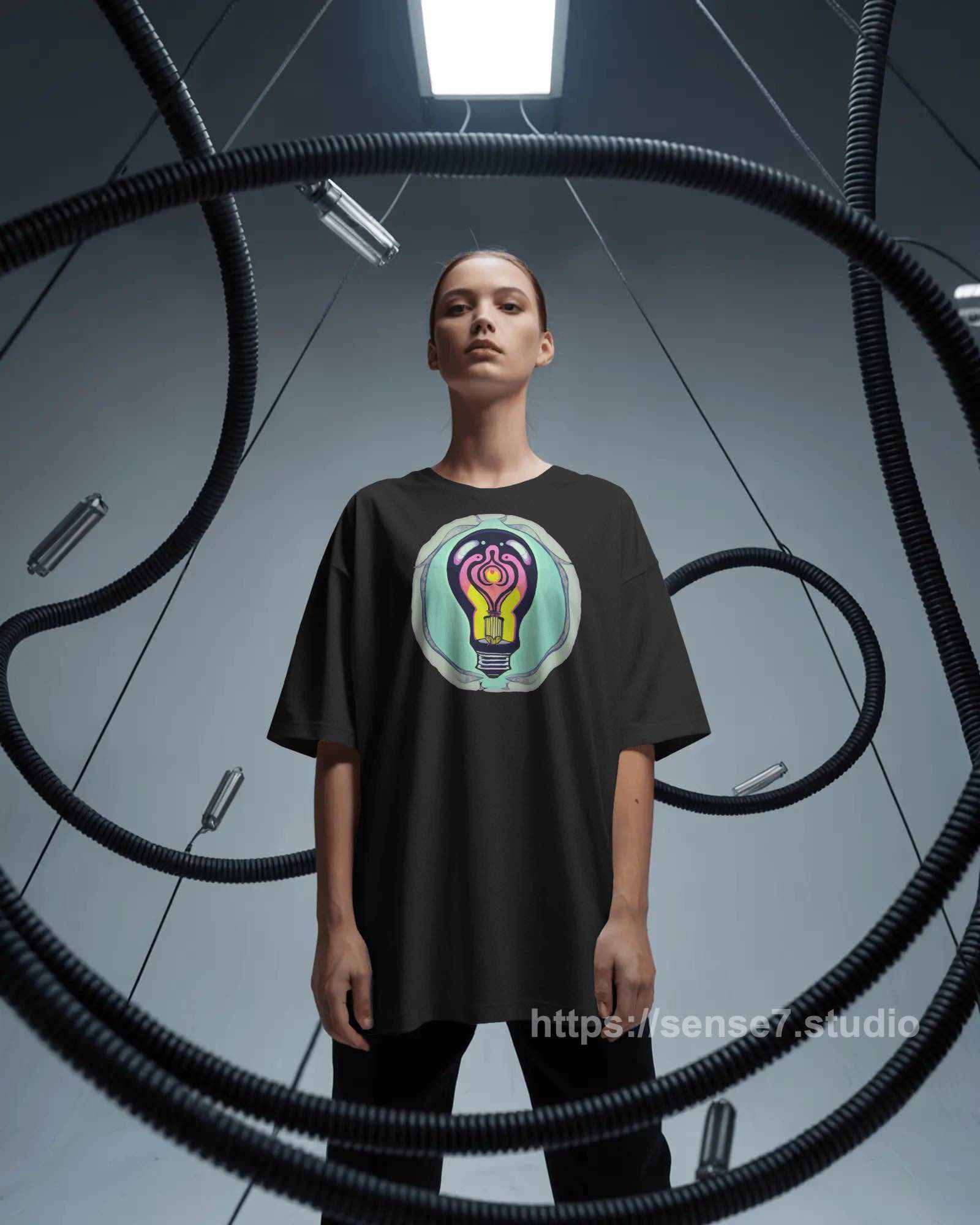 Creative Bulb Graphic T-Shirt