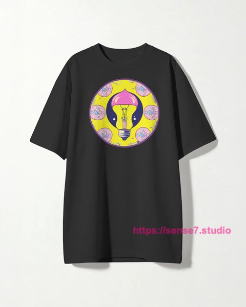 Abstract Lightbulb Graphic T-Shirt