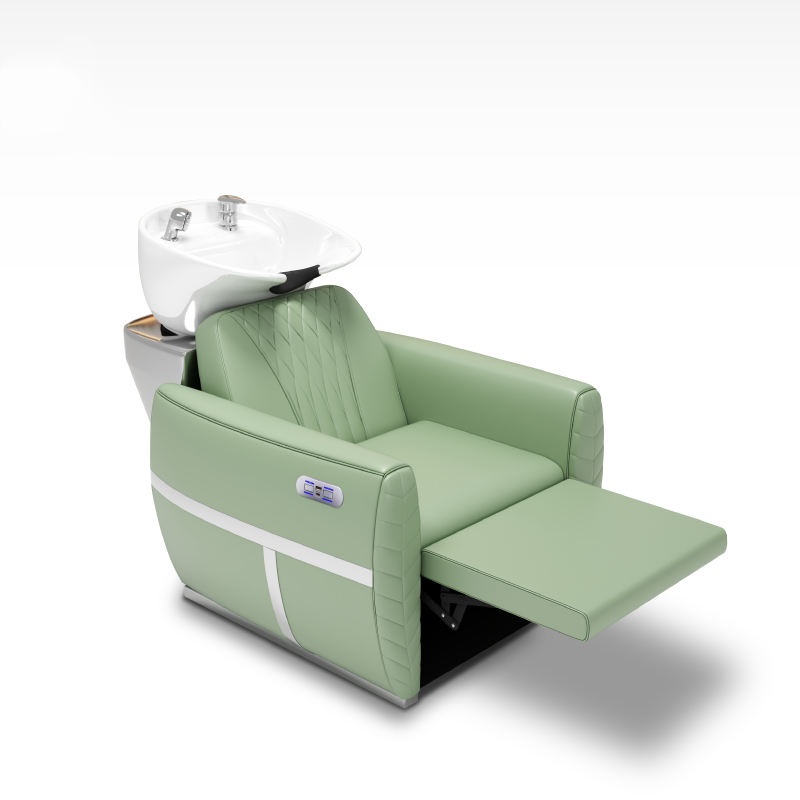 Luxury Beauty Salon Basin Hair Wash and Chairs Comfortable Shampoo Bowl Backwash Unit Shampoo Chairs with Massage