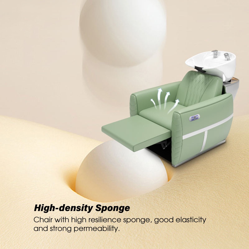 Luxury Beauty Salon Basin Hair Wash and Chairs Comfortable Shampoo Bowl Backwash Unit Shampoo Chairs with Massage