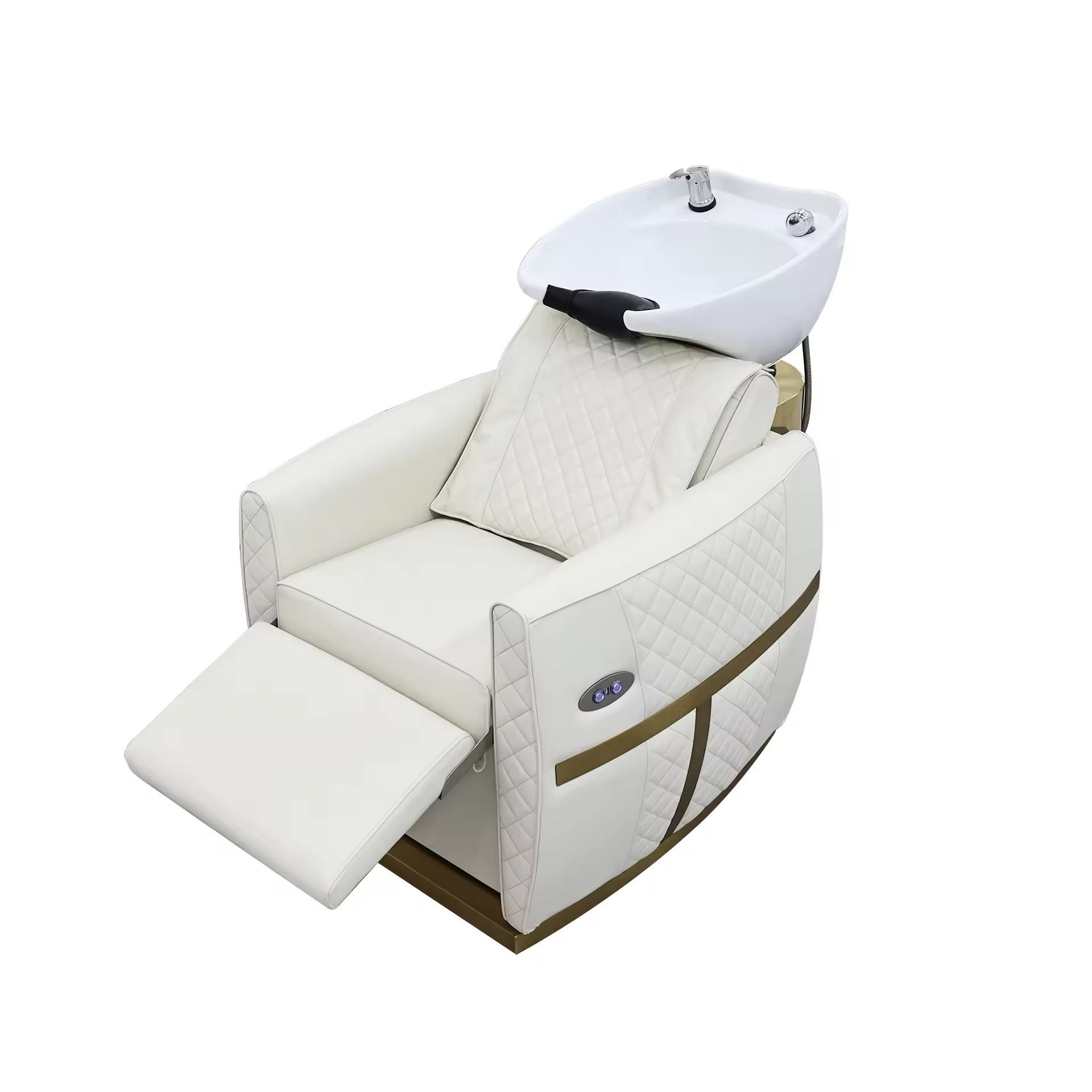 Luxury Beauty Salon Basin Hair Wash and Chairs Comfortable Shampoo Bowl Backwash Unit Shampoo Chairs with Massage