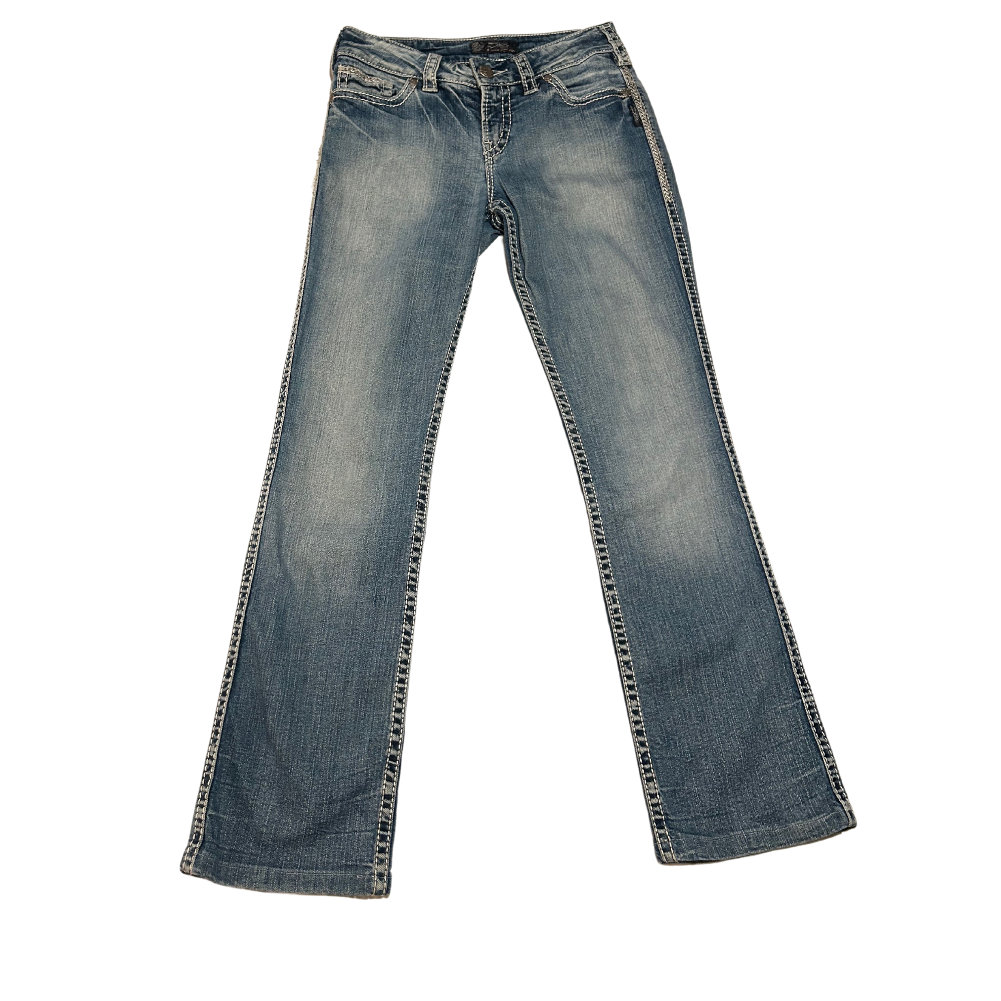 Classic Y2K Bootcut Silver Jeans 