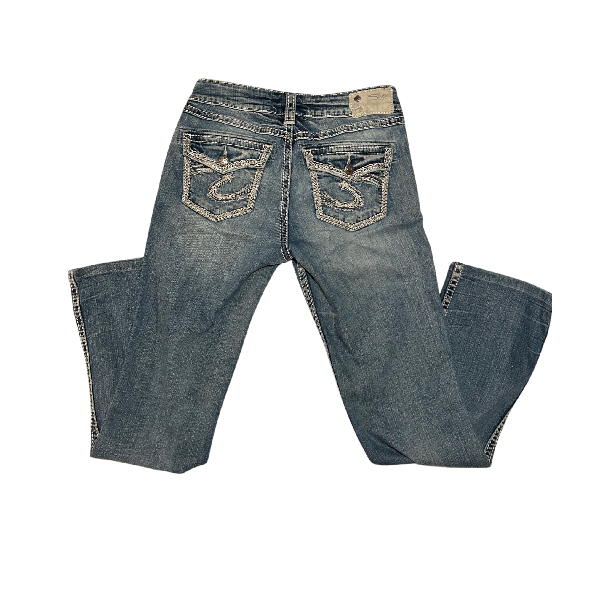 Classic Y2K Bootcut Silver Jeans 