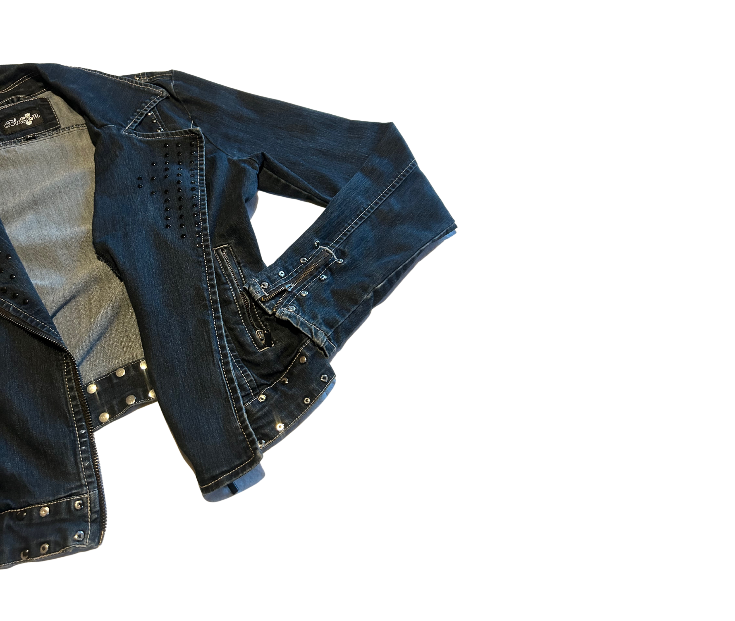 2000s Denim Biker Jacket