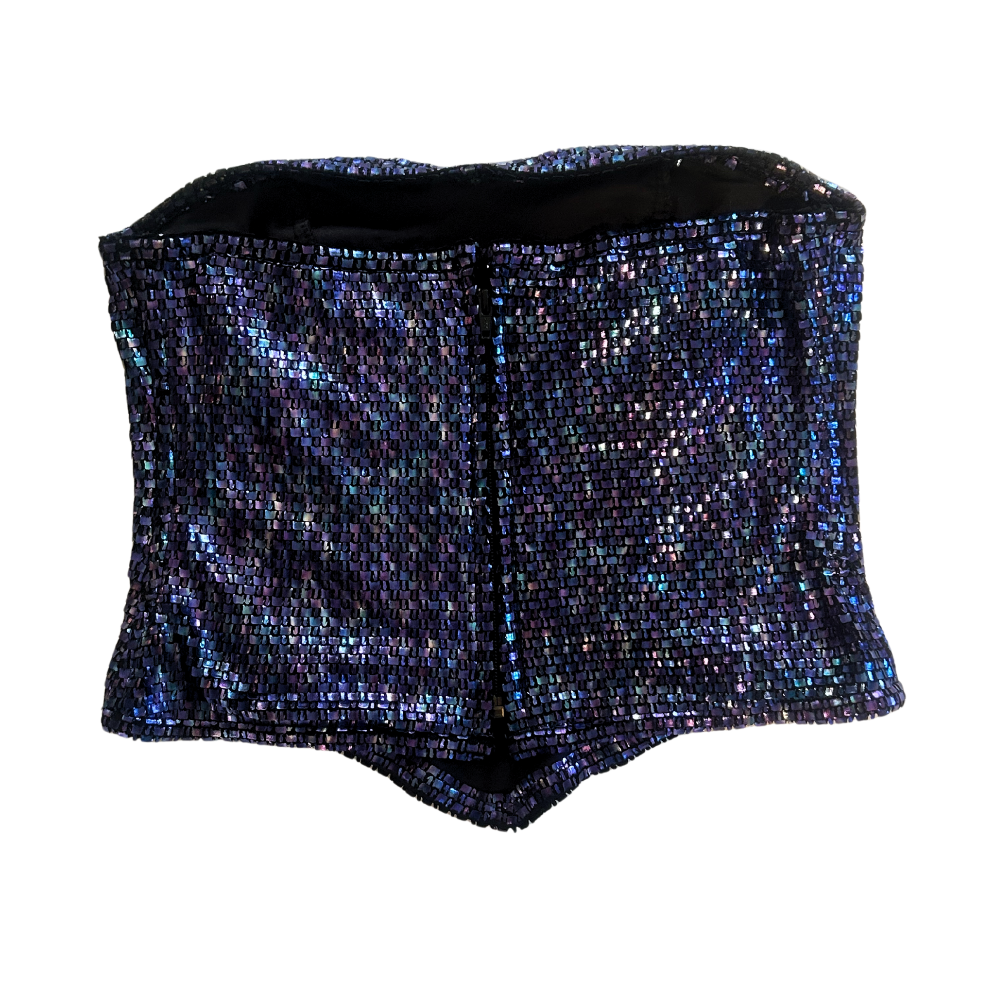 Deep Blue Sequin Bustier