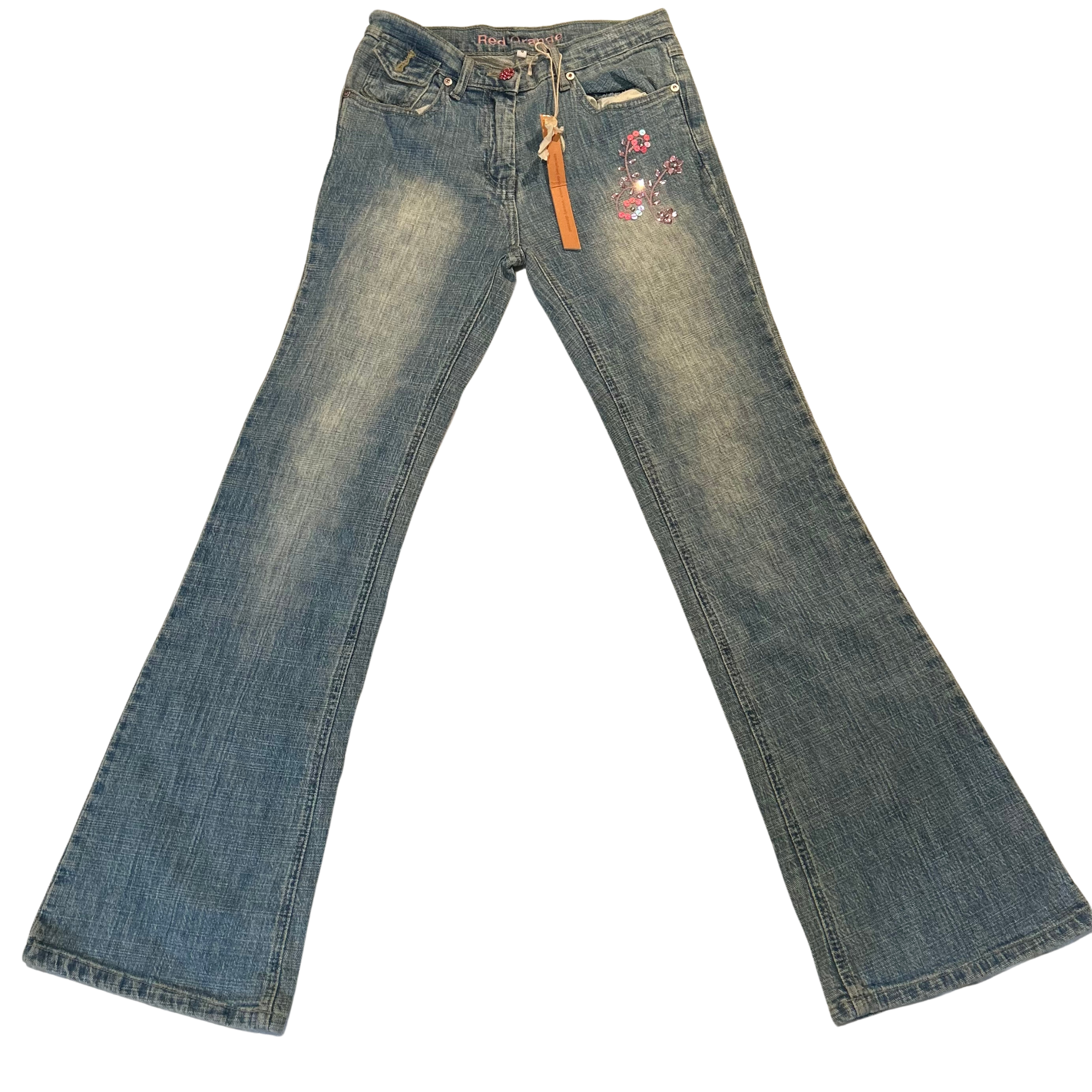 Embellished deadstock jeans